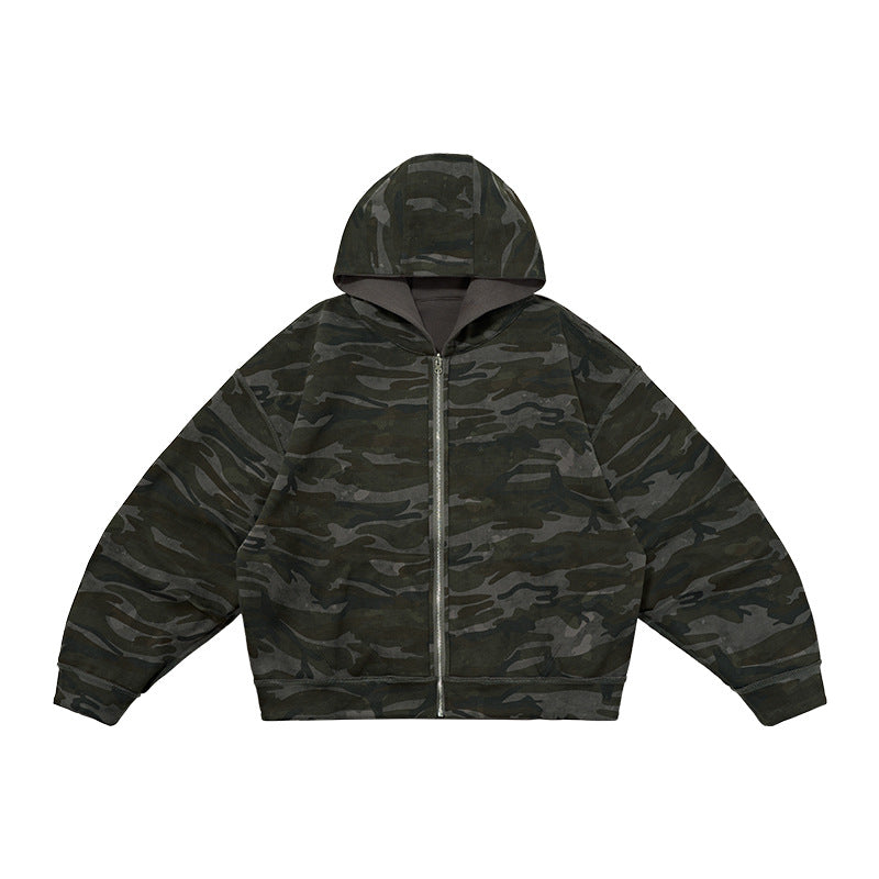 Camo Reversible Zip-up Hoodie