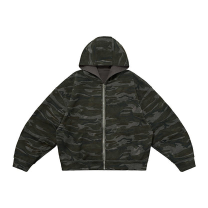 Camo Reversible Zip-up Hoodie